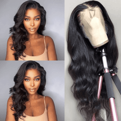 Luvme Hair 180% Density | Classy Natural Black Body Wave 13x4 Frontal Lace Side Part Long Wig 100% Human Hair