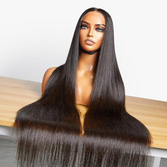 Royal Luxury Super Long Silky Straight 5x5 Closure HD Lace Wig 100% Human Hair