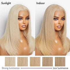 Limited Design | Blonde 613 Layered Cut Glueless 5x5 Closure HD Lace Wig 100% Virgin Human Hair