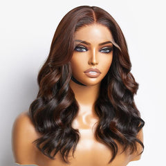 Limited Design | Peekaboo Bronze Brown Loose Body Wave Glueless 5x5 Closure HD Lace Wig | Large & Small Cap Size