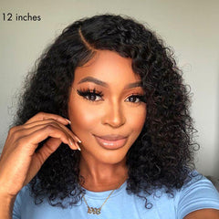 Wet and Wavy 5x5 Closure Pre-Cut Lace Water Wave Wig Glueless Side Part Human Hair Wig Breathable Cap