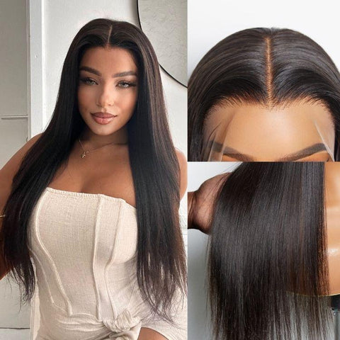 Luvme Hair Full Lace Classy Natural Black Body Wave / Straight Free Parting Half Up Half Down Wig