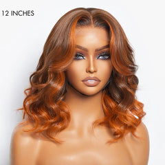 Limited Design | Ginger Highlight Ombre Loose Wave Glueless 5x5 Closure HD Lace Wig | Large & Small Cap Size