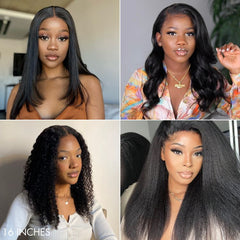 U Part Quick & Easy Affordable 100% Human Hair Wig