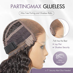 Luvme Hair PartingMax Glueless Wig Zig Zag Part Loose Body Wave 7x6 Closure HD Lace Pre Plucked & Bleached Ready to Go