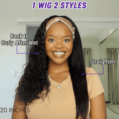 Wet And Wavy | Throw On & Go Water Wave Glueless Long Headband Wig (Get 2 Free Random Headbands)