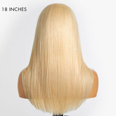 Limited Design | 613 Blonde Curtain Bangs Layered Cut Glueless 5x5 Closure HD Lace Wig