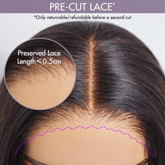 PreMax Wigs | Easily Redyed 613 Silky Straight 5x5 Closure HD Lace Glueless Mid Part Long Wig Pre-cut & Plucked & Bleached