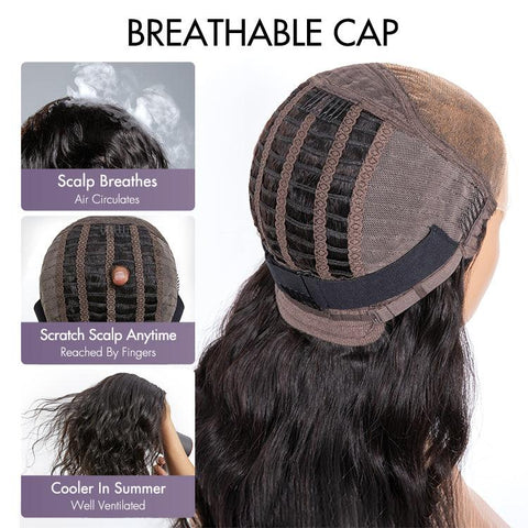 Breathable Cap Ready to Go Bouncy Jerry Curl Glueless Minimalist Lace Curly Wig with Bangs