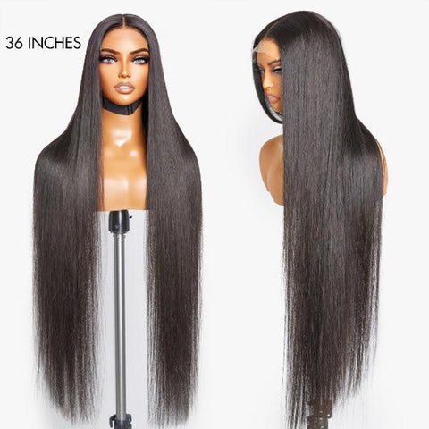 Royal Luxury Super Long Silky Straight 5x5 Closure HD Lace Wig 100% Human Hair