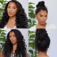 Water Wave 360 Lace / Full Lace Long Wig 100% Human Hair Pre-bleached & Pre-plucked & Pre-Cut Lace