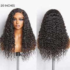 Natural Black Funmi Curly Glueless 5x5 Closure Lace Wig 100% Human Hair Beginner Friendly | Large & Small Cap Size