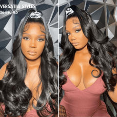 PreMax Wigs | Super Natural Hairline Silky Straight Glueless 13x4 Frontal Lace Wig Human Hair Pre-Cut Lace