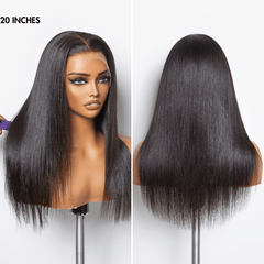 PreMax Wigs | Super Natural Hairline Silky Straight Glueless 13x4 Frontal Lace Wig Human Hair Pre-Cut Lace