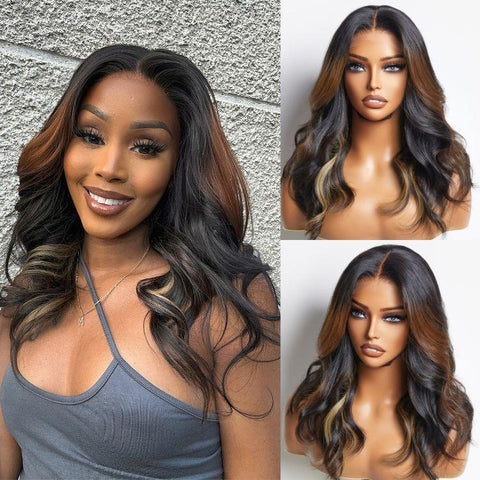 Limited Design | Combo Highlight Loose Wave Glueless 5x5 Closure HD Lace Wig | Large & Small Cap Size