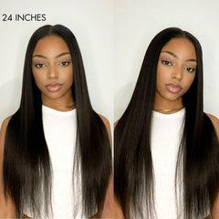 Silky Straight U Part Quick & Easy Affordable 100% Human Hair Wig