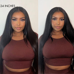 Silky Straight U Part Quick & Easy Affordable 100% Human Hair Wig