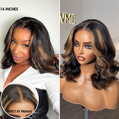 PreMax Wigs | Blonde Mix Black Loose Wave Glueless 5x5 Closure HD Lace Wig Pre-Cut Lace | Large & Small Cap Size