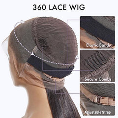 PreMax Wigs | 360 Lace Super Natural Hairline Silky Straight Free Part Wig Pre-Cut Lace