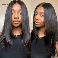 Luvme Hair 180% Density | Trendy Layered Cut Pre-plucked Glueless 5x5 Closure Lace Wig 100% Human Hair