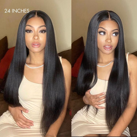 Luvme Hair 180% Density | Silky Straight Glueless 5x5 Closure HD Lace Long Wig | Large & Small Cap Size