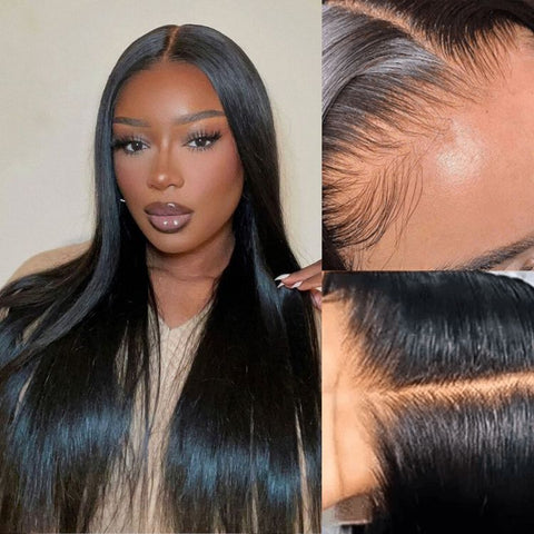 Luvme Hair 180% Density | Silky Straight Glueless 5x5 Closure HD Lace Long Wig | Large & Small Cap Size