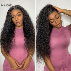 Water Wave 360 Lace / Full Lace Long Wig 100% Human Hair Pre-bleached & Pre-plucked & Pre-Cut Lace