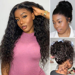 Water Wave 360 Lace / Full Lace Long Wig 100% Human Hair Pre-bleached & Pre-plucked & Pre-Cut Lace