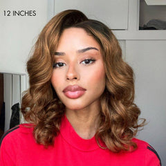 Bouncy Blonde Light Weight Left C Part Loose Wave Glueless 5x5 Closure Lace Wig Breathable Cap