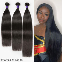 Upgraded Brazilian Hair | 3pcs Straight 100% Virgin Human Hair Bundles