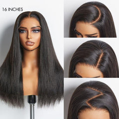 Luvme Hair Yaki Straight 5x5 Closure HD Lace Glueless Long Wig Pre-Cut Lace | Large & Small Cap Size