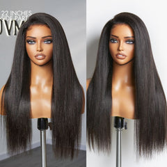 Luvme Hair Yaki Straight 5x5 Closure HD Lace Glueless Long Wig Pre-Cut Lace | Large & Small Cap Size