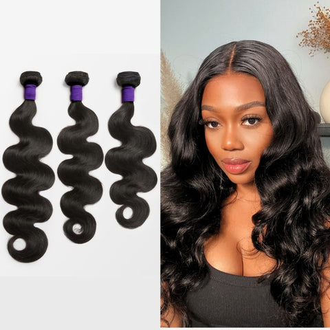 Upgraded Brazilian Hair | Straight / Body Wave 100% Virgin Human Hair Bundles 1pc / 3pcs