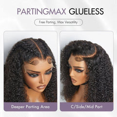 Luvme Hair PartingMax Glueless Wig Kinky Curly 7x6 Closure HD Lace Long Curly Wig Pre Cut & Plucked & Bleached Ready to Go