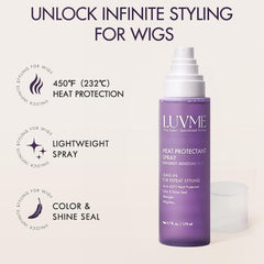 US Only | Heat Protectant Spray, Leave-in Conditioner, up to 450℉ Heat Protection, Color & Shine Seal | LUVME HAIR™