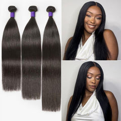 Upgraded Brazilian Hair | HD Lace Deep Part 2x6 Closure with 3 Bundles Virgin Straight Hair