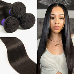 Upgraded Brazilian Hair | HD Lace Deep Part 2x6 Closure with 3 Bundles Virgin Straight Hair