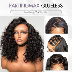 Luvme Hair PartingMax Glueless Wig Water Wave Versatile 7x6 Closure HD Lace Short Wig Ready to Go