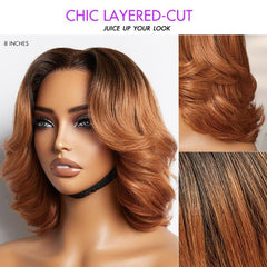 1 SEC INSTALL WIG | Elegant Boss Vibe Short Pixie Cut Ombre Ginger Glueless Minimalist HD Lace Wig Ready to Go