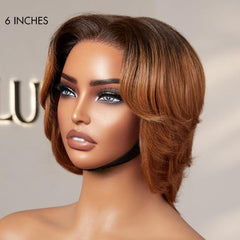 1 SEC INSTALL WIG | Elegant Boss Vibe Short Pixie Cut Ombre Ginger Glueless Minimalist HD Lace Wig Ready to Go