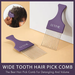 1pc Hair Pick Comb, Afro Hair Styling Tool for Natural Curly Hair