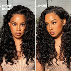 Luvme Hair 180% Density | Water Wave 13x4 Frontal HD Lace Glueless Free Part Long Curly Wig 100% Human Hair