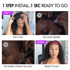 Wet And Wavy | Throw On & Go Water Wave Glueless Long Headband Wig (Get 2 Free Random Headbands)