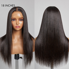 LUVME 180% Density Ion Perm Straight Glueless 5x5 Closure HD Lace Wig