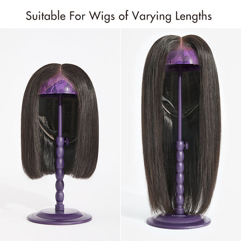 Wig Stand 2pcs Adjustable Height Portable Wig Holder, Easy to Install Support Wig Display Stand