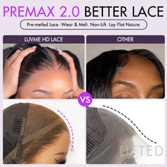 PreMax 2.0 Wigs | Nature Max Yaki Straight Ear-to-ear Glueless 13x5 Frontal HD Lace C Part Wig