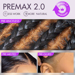 PreMax 2.0 Wigs | Nature Max Yaki Straight Ear-to-ear Glueless 13x5 Frontal HD Lace C Part Wig