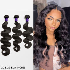 Upgraded Brazilian Hair | 3 Bundles with 5x5 HD Lace Closure Virgin Body Wave Hair