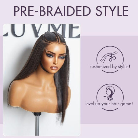 Luvme Hair Pre-Braided Style Pre-Knotless PartingMax Glueless 7x6 HD Lace Silky Straight Long Wig Pre-Cut Lace