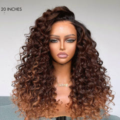 Luvme Hair PartingMax Glueless Wig Ombre Copper Brown Water Wave 7x6 Closure HD Lace Wig